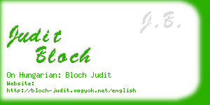 judit bloch business card